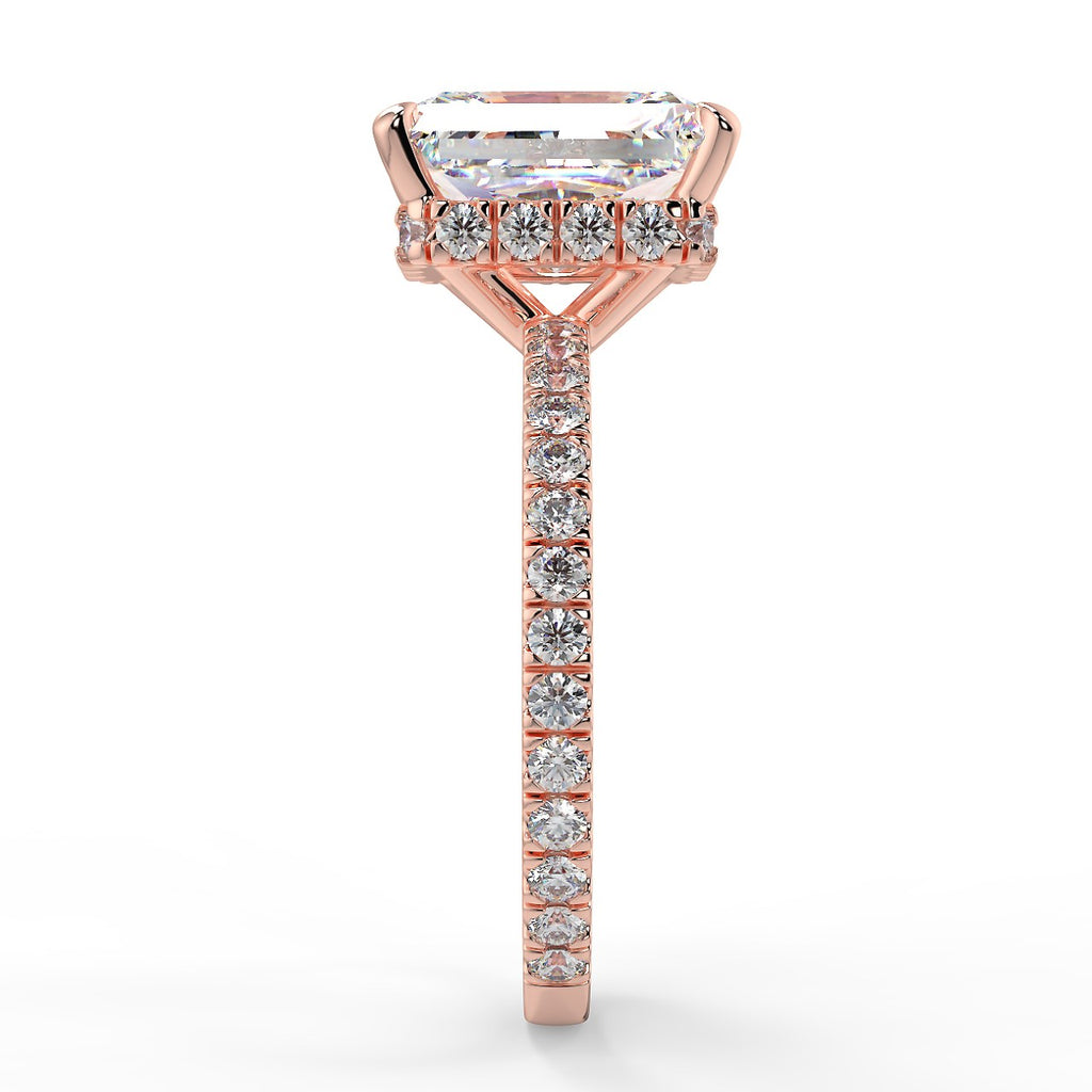 Hidden Halo Engagement Ring Featuring 2.50 CT Radiant Moissanite 9