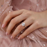 Oval Pave Lab Grown Diamond Engagement Ring