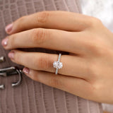 Oval Pave Lab Grown Diamond Engagement Ring