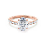 Oval Pave Lab Grown Diamond Engagement Ring