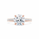 Round Pave Lab Grown Diamond Engagement Ring