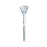 Round Pave Lab Grown Diamond Engagement Ring