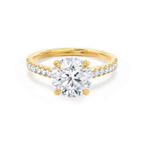 Round Pave Lab Grown Diamond Engagement Ring