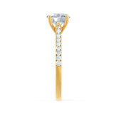 Round Pave Lab Grown Diamond Engagement Ring