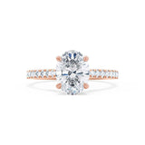 Oval Pave Lab Grown Diamond Engagement Ring