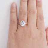Oval Halo & Pave Lab Grown Diamond Engagement Ring