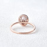 Oval Halo & Pave Lab Grown Diamond Engagement Ring