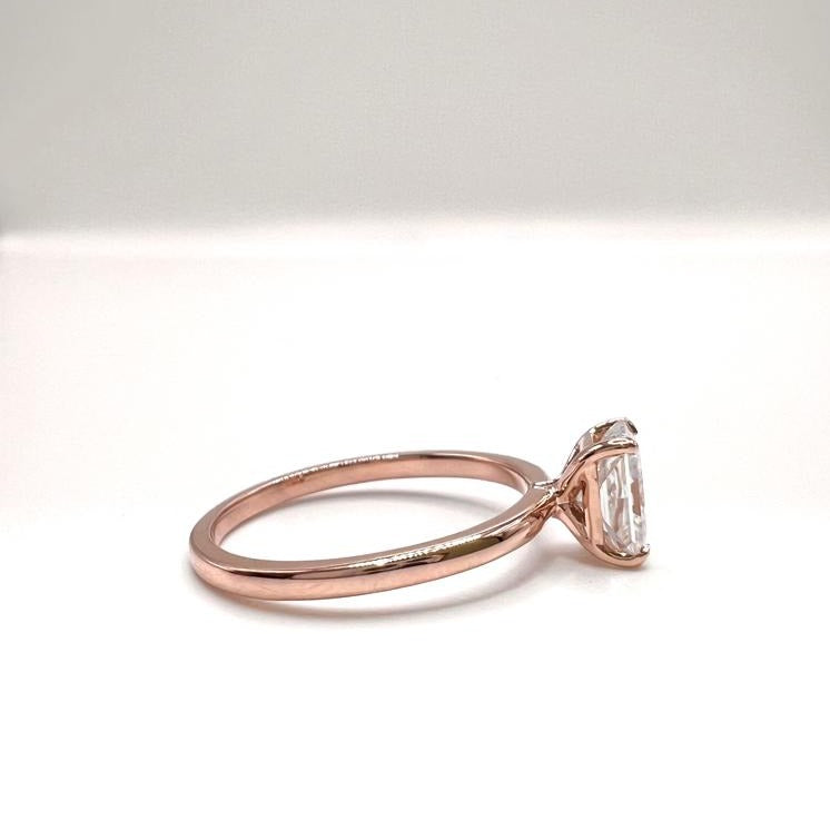 Solitaire Engagement Ring Featuring 1.2 CT Radiant Moissanite 5