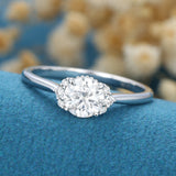 Round Cluster Lab Grown Diamond Engagement Ring