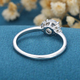 Round Cluster Lab Grown Diamond Engagement Ring