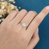 Round Cluster Lab Grown Diamond Engagement Ring
