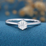 Round Solitaire Lab Grown Diamond Engagement Ring