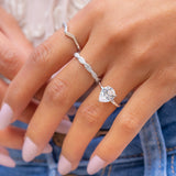 Pear Hidden Halo Lab Grown Diamond Engagement Ring
