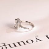 Stunning 1.0 - 2.0 CT Cushion Moissanite Engagement Ring With Pave & Halo Design 3