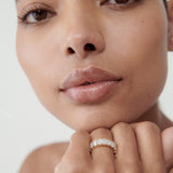 Half Eternity Wedding Band Featuring 3.30 TCW Emerald Moissanite 3