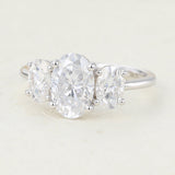 Oval Three Stone Lab-Grown Diamond Engagement Ring
