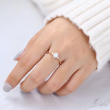 Round Cluster Lab-Grown Diamond Engagement Ring
