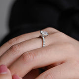 Stunning 1.0 - 2.0 CT Radiant Moissanite Engagement Ring with Pave Design 4