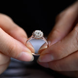 Stunning 1.0 - 2.0 CT Oval Moissanite Engagement Ring with Halo Design 4