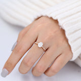 Oval Vinatge Pave Lab-Grown Diamond Engagement Ring