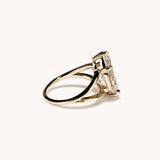 Stunning 3.91 CT Pear Moissanite Engagement Ring with Split Shank Design 2