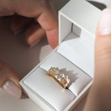 Six Stone Wedding Band Featuring 1.6 TCW Oval Moissanite 5