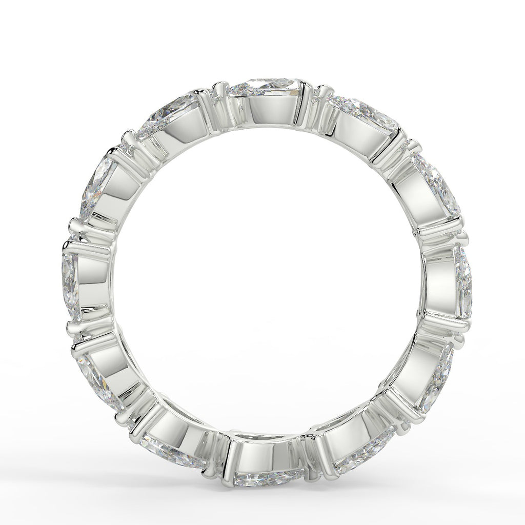Full Eternity Wedding Band Featuring 2.40 TCW Pear Moissanite 2