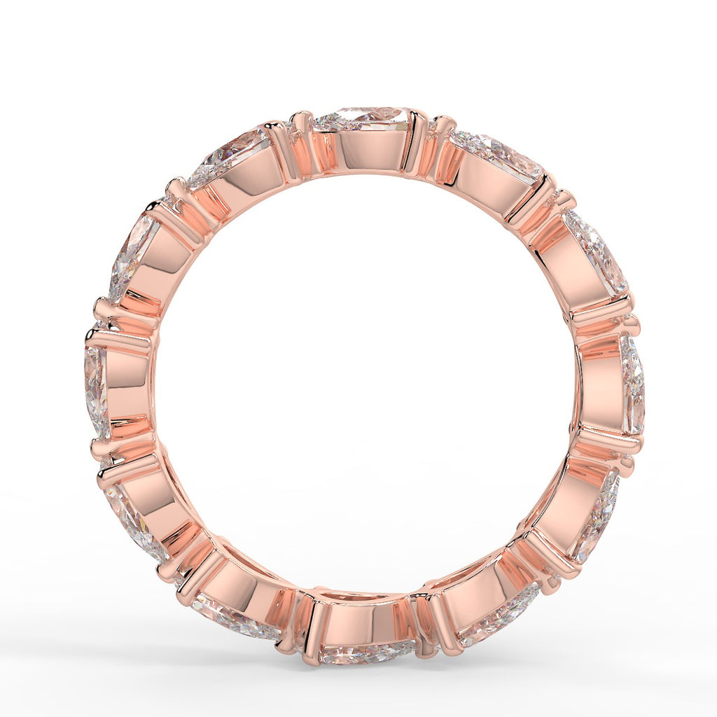 Full Eternity Wedding Band Featuring 2.40 TCW Pear Moissanite 7