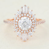Round Cluster Lab-Grown Diamond Engagement Ring
