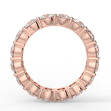 Shared Prong Setting Wedding Band Featuring 3.84 TCW Round Moissanite 7