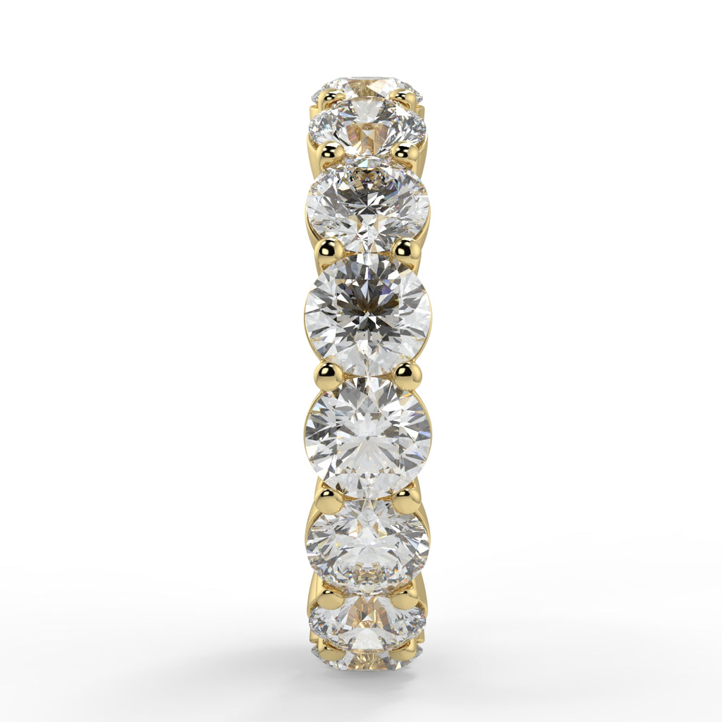 Shared Prong Setting Wedding Band Featuring 3.84 TCW Round Moissanite 6