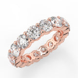 Shared Prong Setting Wedding Band Featuring 3.84 TCW Round Moissanite 8