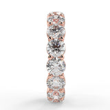 Shared Prong Setting Wedding Band Featuring 3.84 TCW Round Moissanite 9