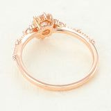 Round Cluster Lab-Grown Diamond Engagement Ring