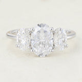 Oval Three Stone Lab-Grown Diamond Engagement Ring