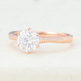 Round Solitaire Lab-Grown Diamond Engagement Ring