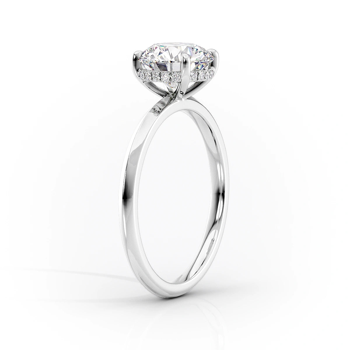 Hidden Halo Engagement Ring Featuring 3.0 CT Round Moissanite 2