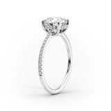 Hidden Halo Engagement Ring Featuring 2.0 CT Oval Moissanite 2