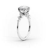 Hidden Halo Engagement Ring Featuring 3.5 CT Emerald Moissanite 2