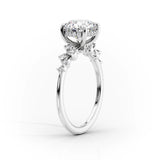 Cluster Engagement Ring Featuring 1.0 CT Pear Moissanite 2
