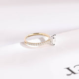 Stunning 0.5 - 1.5 CT Princess Moissanite Engagement Ring with Pave Design 3
