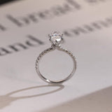 Stunning 1.0 - 2.0 CT Marquise Moissanite Engagement Ring with Pave Design 8