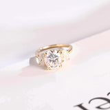 Stunning 1.0 - 2.0 CT Oval Moissanite Engagement Ring with Three Stone Design 1