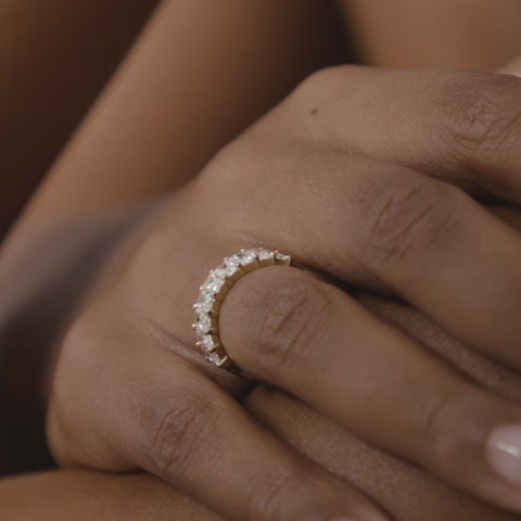 Eternity Wedding Band Featuring 1.60 TCW Oval Moissanite 6