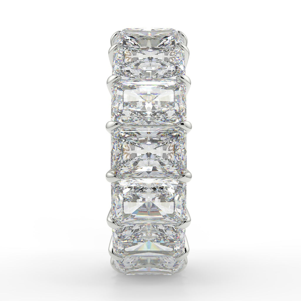 Shared Prong Setting Wedding Band Featuring  1.70 TCW Radiant Moissanite 2