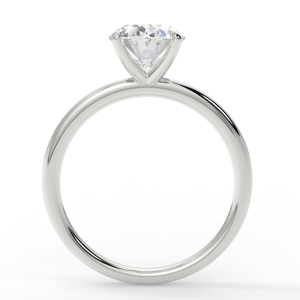 Solitaire Engagement Ring Featuring 1.91 CT Oval Moissanite 5