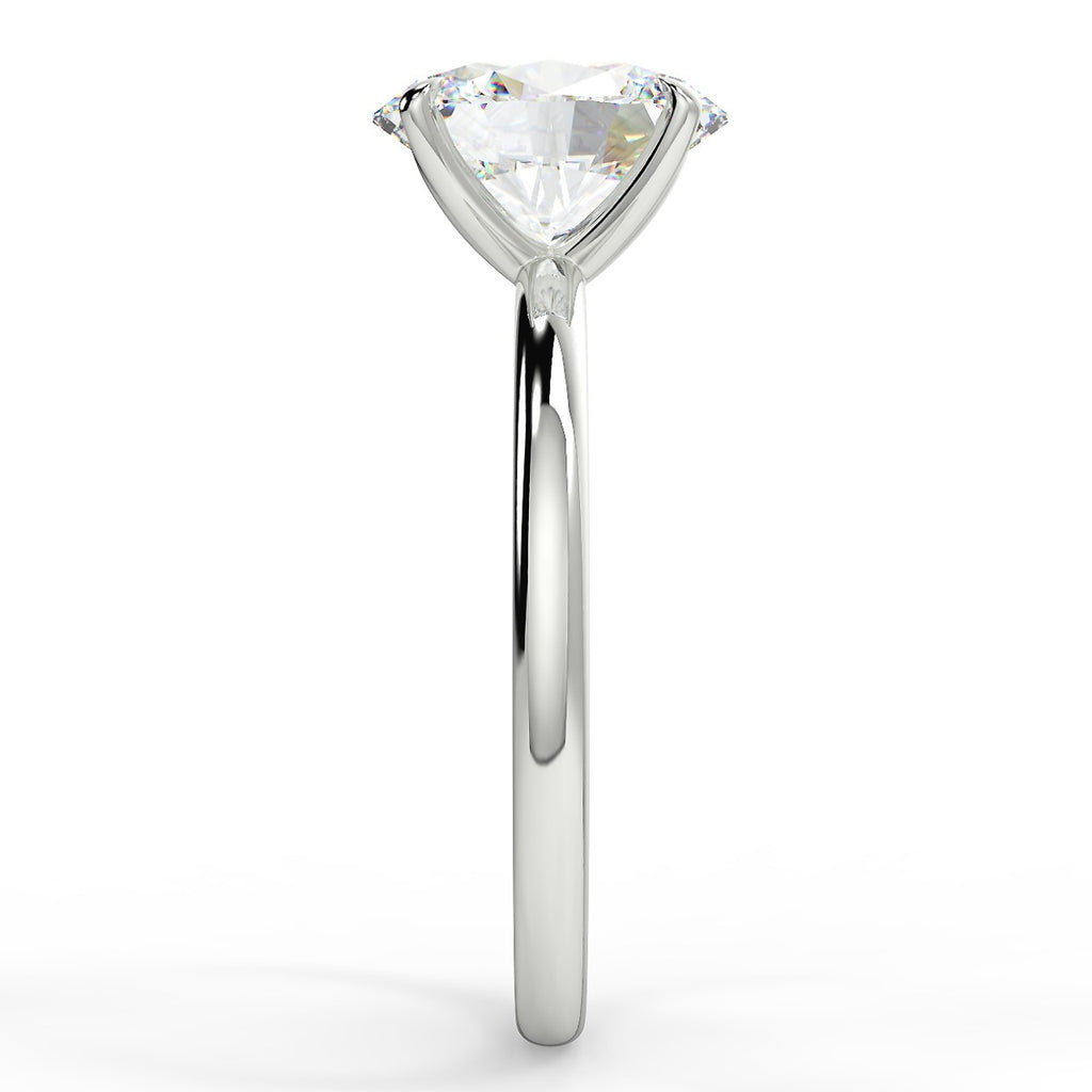 Solitaire Engagement Ring Featuring 1.91 CT Oval Moissanite 6