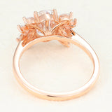 Oval Cluster Lab-Grown Diamond Engagement Ring