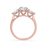 Round Three Stone Lab Grown Diamond Engagement Ring