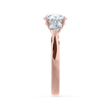 Round Three Stone Lab Grown Diamond Engagement Ring